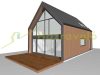 Modular house DOM 70-2 basic, ready-made house with 87.20 m² useful floor space and energy-saving materials