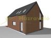 Modular house DOM 70-2 basic, ready-made house with 87.20 m² useful floor space and energy-saving materials