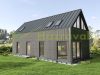 Modular house DOM 70 insulated ready-made house with 81.86 m² useful floor space made of energy-saving materials