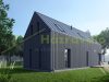 Modular house DOM 70 base, ready-made house with 81.86 m² useful floor area, made of energy-saving materials