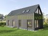 Modular house DOM 70 base, ready-made house with 81.86 m² useful floor area, made of energy-saving materials