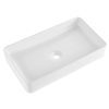 Kerámia mosdókagyló 609x351x112 mm fehér pultra ültethető fürdőszobai mosdó