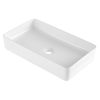Kerámia mosdókagyló 609x351x112 mm fehér pultra ültethető fürdőszobai mosdó
