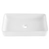 Kerámia mosdókagyló 609x351x112 mm fehér pultra ültethető fürdőszobai mosdó
