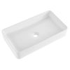 Kerámia mosdókagyló 609x351x112 mm fehér pultra ültethető fürdőszobai mosdó