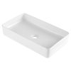 Kerámia mosdókagyló 609x351x112 mm fehér pultra ültethető fürdőszobai mosdó