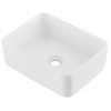Kerámia mosdókagyló 406x305x133 mm fehér pultra ültethető fürdőszobai mosdó 