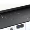 Fekete mosógépre helyezhető munkalap 1370x700x69 mm fekete mosókonyhai munkafelület