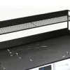Mosógépre helyezhető munkalap kétpolcos tárolóval fekete 1370x700 mm mosókonyhai munkafelület