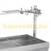 Forgatós grillsütő motoros grillcsirke bárány malac sütő rozsdamentes inox 90 cm-es grillrács