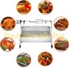 Forgatós grillsütő motoros grillcsirke bárány malac sütő rozsdamentes inox 90 cm-es grillrács