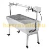 Forgatós grillsütő motoros grillcsirke bárány malac sütő rozsdamentes inox 90 cm-es grillrács