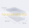 Plastic storage box with lid 12 pcs set, for example shoe box with white lid 