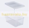 Plastic storage box with lid 12 pcs set, for example shoe box with white lid 