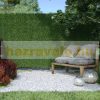 Balcony cover, fence cover anti-view green conifer artificial hedge 300x100 cm railing cover net with lifelike woven leaves