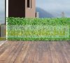 Balcony cover, fence cover anti-sight plain, green artificial fence railing cover net with lifelike woven leaves 300x100 cm light green