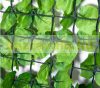 Balcony cover, fence cover anti-sight plain, green artificial fence railing cover net with lifelike woven leaves 300x100 cm light green