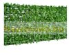 Balcony cover, fence cover anti-sight plain, green artificial fence railing cover net with lifelike woven leaves 300x100 cm light green