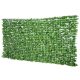 Balcony cover, fence cover anti-view green artificial hedge railing cover net with lifelike woven leaves 300x150 cm light green