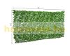 Balcony cover, fence cover anti-view green artificial hedge railing cover net with lifelike woven leaves 300x150 cm light green