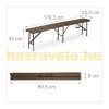 Folding large garden picnic camping table with benches, wood effect 