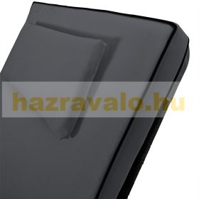   Polirattan napozóágy kerekes napágy állítható háttámlával, kartámasszal fekete-antracit