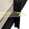 Polirattan sunbed wheeled sunbed with adjustable backrest, armrests, black-beige
