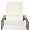 Polirattan sunbed sunbed on wheels with adjustable backrest, gray-beige armrest