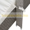 Polirattan sunbed sunbed on wheels with adjustable backrest, gray-beige armrest