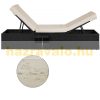 Polirattan sunbed 195x60x39 cm sunbed black-beige
