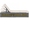 Polirattan sunbed 195x60x39 cm sunbed black-beige