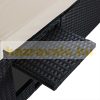 Polirattan sunbed 195x60x39 cm sunbed black-beige
