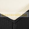 Polirattan sunbed 195x60x39 cm sunbed sunshade black-beige