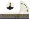 Polirattan sunbed 195x60x39 cm sunbed sunshade black-beige