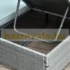 Polirattan double sunbed with awning, luxury garden bed