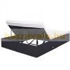 Polirattan sunbed double sunbed with adjustable backrest black-beige