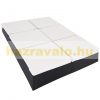 Polirattan sunbed double sunbed with adjustable backrest black-beige