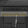 Polirattan sunbed double sunbed with adjustable backrest black-beige