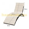 Polirattan sunbed folding sunbed black-beige