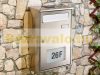 Solar letterbox house number lighting stainless steel stainless steel letterbox outdoor design made of acid-resistant steel material