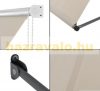 Designer wall-mounted sunshade for shading terrace in beige color up to 150 cm wide