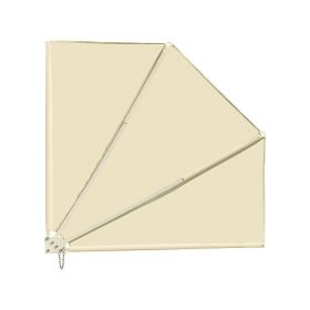   Oldalsó napellenző erkély terasz 160x140 cm bézs térelválasztó szélfogó napvédő