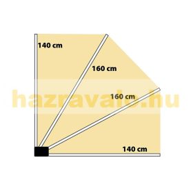   Oldalsó napellenző erkély terasz 160x140 cm bézs térelválasztó szélfogó napvédő