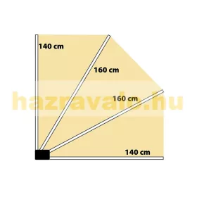   Oldalsó napellenző erkély terasz 160x140 cm bézs térelválasztó szélfogó napvédő