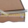 Awning for terrace 300x400 cm Manually rollable terrace shade in beige color 