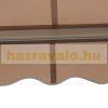 Awning for terrace 300x400 cm Manually rollable terrace shade in beige color 