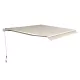 Napellenző teraszra 350x250 cm manuálisan tekerhető terasz árnyékoló bézs színben 