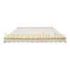 Awning for terrace 450x300 cm manually rollable terrace shade in beige color 