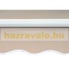 Awning for terrace 450x300 cm manually rollable terrace shade in beige color 