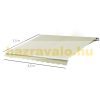 Awning for terrace 350x250 cm manually rollable terrace shade in cream color 